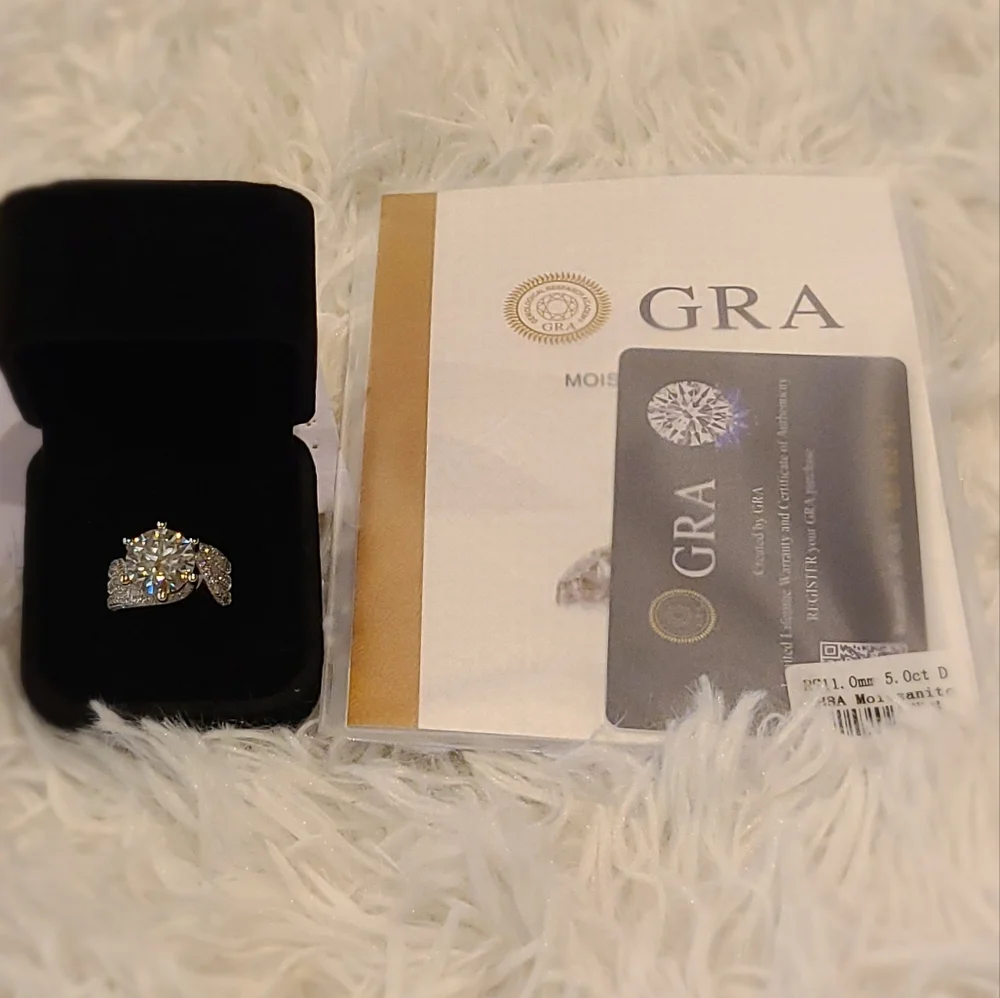 5 Carat Moissanite Ring Sterling